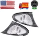 L&R Front Turn Signal Blinker Light No Bulb For BMW E46 3' Sedan 4Door 2002-2005