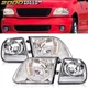 Headlights+Corner Light Assembly Fit For 97-03 Ford F150/99-02 Expedition Chrome