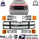 Front Grille + Headlights & Side Marker Lamps For 1994-2000 Chevrolet C/K-Series