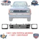 New Grille+Headlight Door OEM Replacs For 1987-1989 Toyota 4Runner 87- 88 Pickup