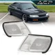 For 94-97 Honda Accord Chrome Corner Lights + Parking Bumper Lamps Assembly Pair