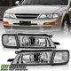 For 1997-1999 Nissan Maxima Headlights Headlamps w/ Corner Lights 4pc Left+Right