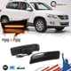 For 2009-2017 VW Tiguan Amber LED Front Bumper Side Marker Light Lamp Smoke Lens