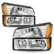 For 2002-2006 Chevy Avalanche Body Cladding Signal Bumper Headlights Lamps LH+RH