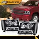 Fit For 07-14 Chevy Tahoe Suburban Avalanche Corner Headlights Head Lamps 