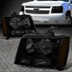 FOR 07-14 CHEVY TAHOE SUBURBAN PAIR TINTED HOUSING AMBER CORNER HEADLIGHT LAMPS
