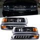 Fit For 1999-02 Chevy Silverado 1500 2500 HD LED Headlights Parking Signal Lamps