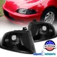 Fits 1992-1995 Honda Civic 2 3Dr Hatchback Corner Signal Lights Black 92-95