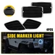4x Flowing Side Marker Signal Light Housing Left Right for 1997-06 Jeep Wrangler