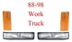 88 98 Chevy GMC 4PC WORK TRUCK Front Light Set Parking & Side Amber Sealed Beam