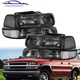 2X Black Front Headlights Assy For 1999-02 Chevy Silverado 1500 2000-06 Suburban