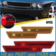 For 08-14 Dodge Challenger,11-14 Charger Front & Rear Side Marker Light Housing