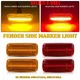 Amber Red LED Fender Side Marker Lights For Dodge RAM 2500 3500 HD Dually 4-12X