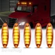 5x Top Cab Clearance Marker Roof LED Lights For Freightliner Cascadia 2018-2021