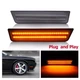 Front Smoke Amber Bumper LED Side Marker Lights For Dodge Challenger 2008-2014