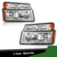 Clear Lens Chrome Headlights For 2004-2012 Chevy Colorado GMC Canyon Left+Right Clear Lens Chrome Headlights For 2004-2012 Chevy Colorado GMC Canyon Left+Right