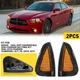 2PC Front Bumper Side Turn Marker Signal Corner Lights For 2006-10 Dodge Charger
