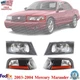 Front Headlight + Corner Lamp Left & Right Side For 2003-2004 Mercury Marauder