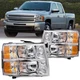Pair Headlights For 2007-2013 Chevy Silverado 1500 07-14 Silverado 2500 3500 HD Pair Headlights For 2007-2013 Chevy Silverado 1500 07-14 Silverado 2500 3500 HD