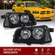 Black OE Style Head Lights Driving Lamp Left & Right For 2006-2010 Dodge Charger