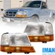 1 Pair Chrome Headlights w/Corner Lights Amber Signal For Ford Ranger 1998-2000