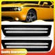 For 08-14 Dodge Challenger Smoked Lens Front Bumper Side Marker White LED Lights
