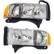 For Dodge Ram Pickup Headlight 1999-2002 Pair Passenger and Driver w/Sport Pkg.