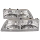 Fits 95-97 Mercury Grand Marquis Headlights Headlamps Pair Set New Halogen