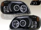 1995-2001 Ford Explorer Dual CCFL Halo LED Projector Headlights Black