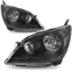 For 2005-2010 Honda Odyssey Black Clear Headlights Assembly Pair L+R