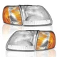 Chrome Pair Headlights & Corner Lights Fit For 1997-2003 Ford F150 Expedition
