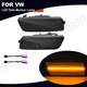 For VW MK6 GTI 2010-2014 Front Amber LED Side Marker Light Lamp Smoked Lens 2PCS