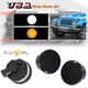 Amber/White COB LED Turn Signal Parking Lights Smoked For 07-17 Jeep Wrangler JK