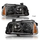 Pair Smoke Amber Headlamp For 2006-2010 Dodge Charger Halogen Headlight Assembly