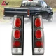 For 1986-1997 Nissan Hardbody Pickup D21 SE XE Black Rear Brake Tail Lights Pair