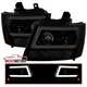 Smoke Projector Headlights Fits 2007-2013 Chevy Suburban Tahoe Avalanche LED Bar