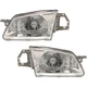 Headlight Set For 99-2000 Mazda Protege Left and Right With Bulb 2Pc