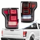 Pair VLAND Clear LED Tail Lights For Ford F150 2015-2020 Rear Lamps Turn Signal