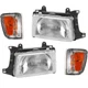T100 93-98 HEAD LAMP RH AND LH 4-pc Kit Assembly with Corner Lights