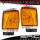 Chrome Park Signal Lights for 1987-1988 TOYOTA PICKUP 2WD - Left Right Pair