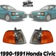 Corner Light Set For 1990-1991 Honda Civic Driver and Passenger Side