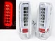 Set of Chrome C-Bar LED Taillights for 1989-1996 Ford F-150 F-250 F-350 Bronco
