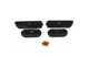 DEPO 4PC COMBO Black Bumper+Fender Side Marker Light For 1999-2005 VW Golf 4/GTi