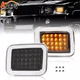 Tinted Amber LED Corner Turn Signal Lights Lamps For Hummer H2 2003-2009