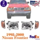 Headlight Assembly + Corner Lights For 1998-2000 Nissan Frontier