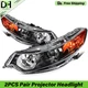 [2Pcs/Pair] For 2009-2014 Acura TSX V6 BLK Amber Xenon/HID Projector Headlights