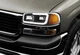 For GMC Sierra/Yukon XL 1500 2500 G2 DRL LED Black Amber Headlights+Bumper Lamp