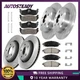 Front Rear Disc Brake Rotors and Pads Kit for 2006 - 2009 2010 Jeep Commander