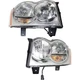 LH RH Headlights For Jeep Grand Cherokee 2005-2007 Halogen w Bulbs from 05/11/06