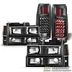 For 1994-1999 Chevy C/K Suburban Tahoe Black Headlight 8pc Set+LED Tail Lamp L+R
